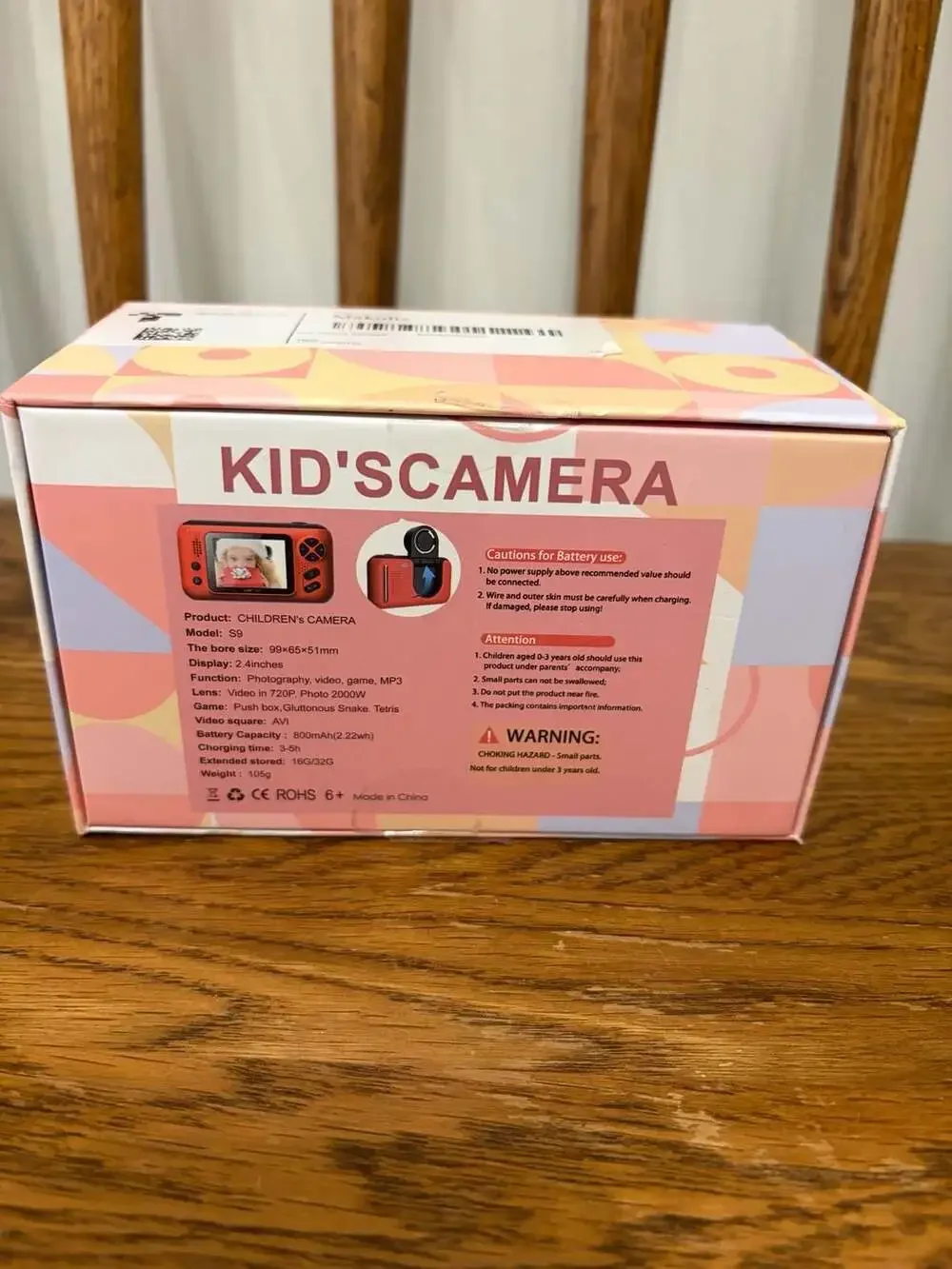 S9 Children's Digital Kids Camera Pink